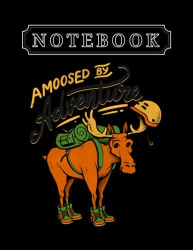 Notebook: Christmas Reindeer Amoosed By Adventure Reindeer Notebook Christmas