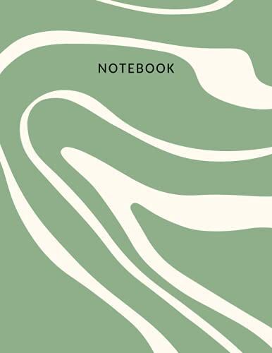 Notebook: Zebra Print Composition Notebook In Retro Colors - College Ruled 120 Pages - Large 8.5 X 11 In: Cute Minimal Retro Green Zebra Print Notebook