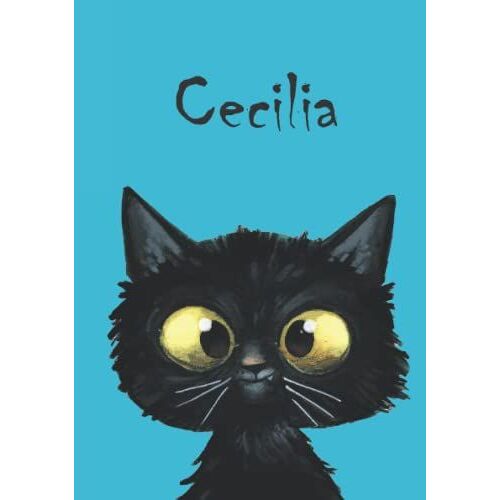 Cecilia: Katzen-Malbuch / Notizbuch / Tagebuch - Din A5 - Blanko