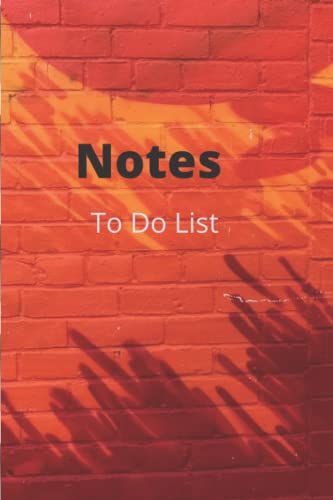 Notes To Do List: Checklist With Lines (6x9) 120pages