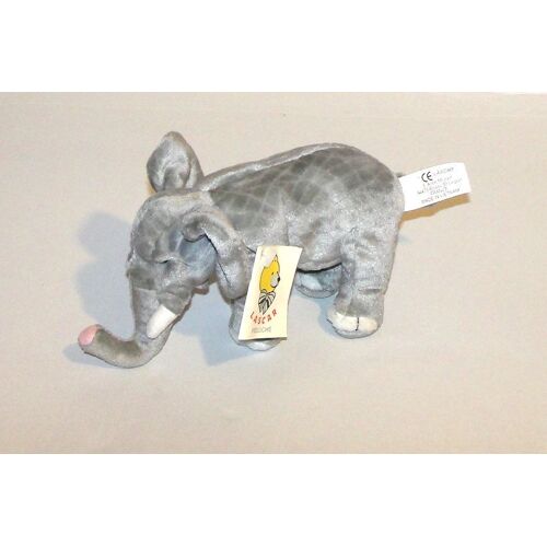 Elephant Lascar Doudou Elephant Gris Sonore 19 Cm