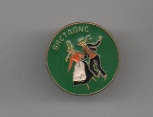 Pin's Couples Danseur Folklore Cotumes Costumes Bretagne Ref 1596