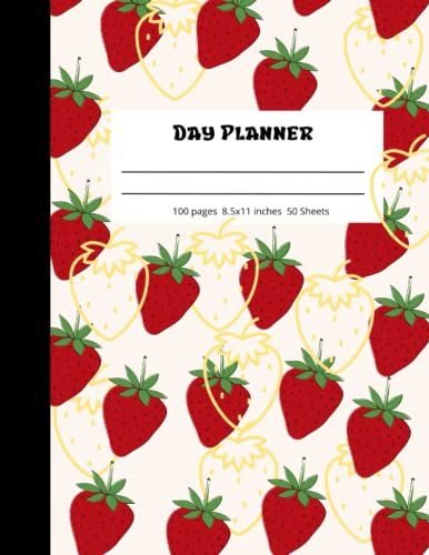 Strawberry Composition Notebook Day Planner Composition Notebook For Trendy Girls|Composition Notebook Cute Kawaii: Composition Notebook For Kids School|Composition Notebook Strawberry 100 8.5x11 Page