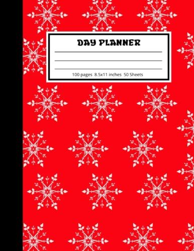 Snowflake Composition Notebook Day Planner|Composition Notebook Cute Kawaii For Girls Festive Holiday Gift Idea For Kids Men Women: Composition ... Notebook Snowflake 100 8.5x11 Custom Pages