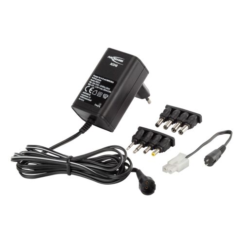 ANSMANN ACS 48 chargeur NiMH/NiCd 8 cellules batterie akkupack - 4,8V avec câble noir
