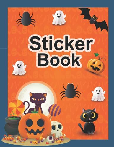 Sticker Book: My Favorite Halloween Sticker Collecting Album . Blank Sticker Book For Girls And Boys Ages 4-8. Blank Sticker Book Halloween Theme ... (Halloween Blank Sticker Books For Kids)