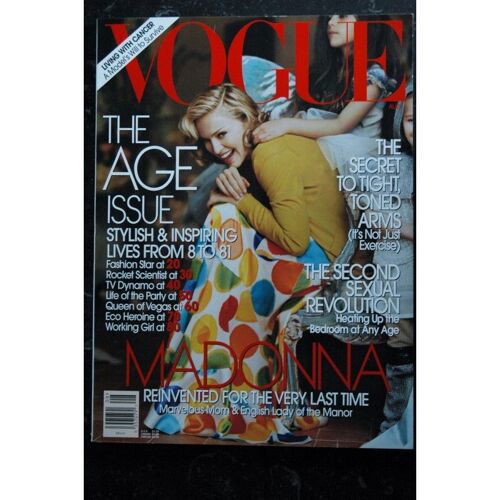 Vogue August 2005 Cover Madonna Reinvented For The Very Last Time