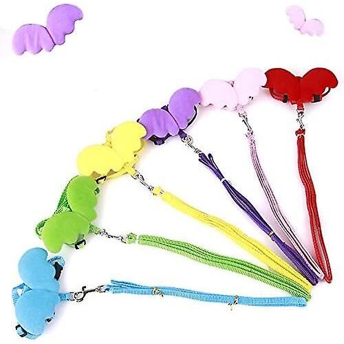 Heytea ? Laisse Pour Animaux De Compagnie, Chien Lead Mignon Angel Wing Training Vest Laisse Réglable Harnais De Marche Pour Petit Chien Chiot Chat (S, Violet)