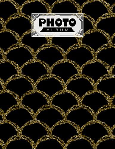 Photo Album: Album, Large Photo Albums With Writing Space Memo, Extra Large Capacity Picture Album, Family, Baby, Wedding, Travel Photo Book, 120 Pages | Mermaid Glitter Scales Cover By Grit Held