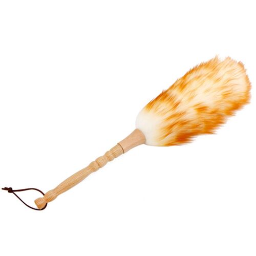 Duster de laine moelleux avec poignée en bambou Duster de nettoyage antistatique pour la chambre à coucher à la maison