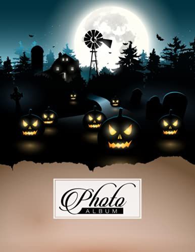 Photo Album: Album, Large Photo Albums With Writing Space Memo, Extra Large Capacity Picture Album, Family, Baby, Wedding, Travel Photo Book, 120 Pages | Halloween Cover By Rene Behrendt