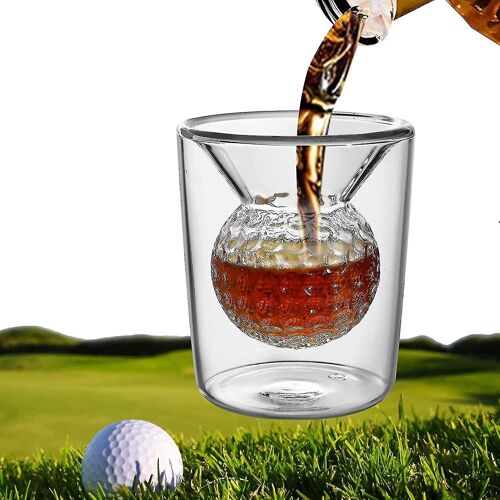 Verre À Whisky De Golf, Verres À Whisky De Golf Pour Hommes, Cadeaux De Golf Pour Les Golfeurs Masculins, Verre À Whisky Avec Forme De Balle De Golf Intégrée