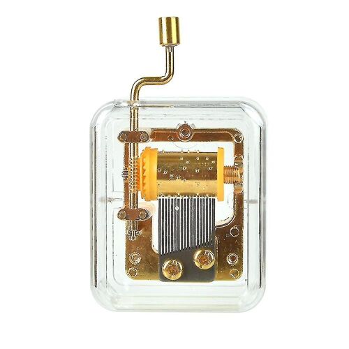 Boîte À Musique Attrayante Largement Utiliser Transparent Délicat Compact Boîte À Musique À Manivelle Pour Les Amis