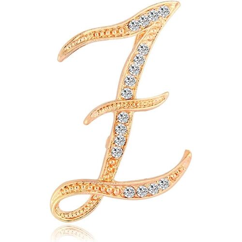 Broche De Lettre Broches Broches Strass Initiales Pour Femmes Artisanat Or A-Z
