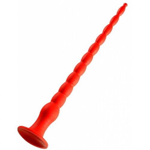 Gros Gode - Longueur + De 40cm Gode Long Stretch Worm N°4 - 50 X 5.2cm Rouge Stretch Worm