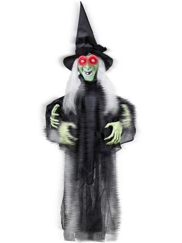 Décoration sorcière animée, lumineuse et parlante Halloween
