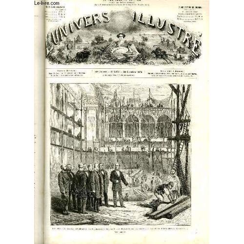 L'univers Illustre - Dix-Huitieme Annee N° 1075 Les Membres De La Commission De Permanence Visitant Les Travaux De La Nouvelle Salle De L'assemblée Nationale
