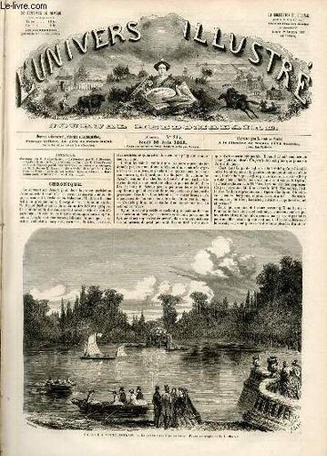 L'univers Illustre - Cinquieme Annee N° 215 La Cour À Fontainebleau - Le Grand Bassin Du Chateau