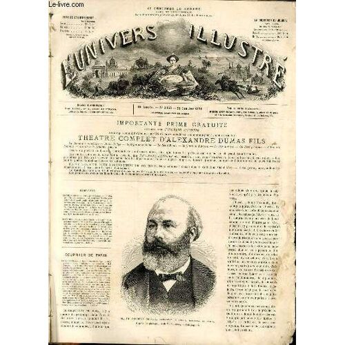 L'univers Illustre - Dix-Huitieme Annee N° 1035 M. Le Docteur Thulié, Président Du Conseil Municipal De Paris