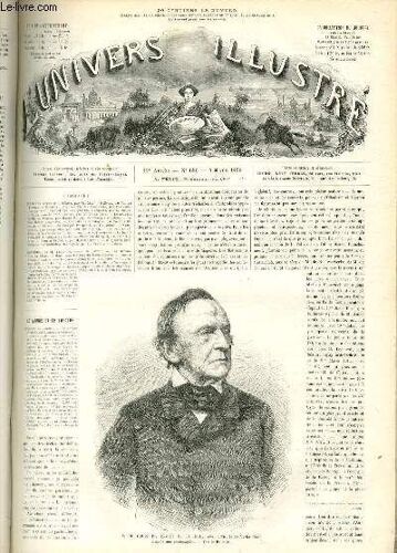 L'univers Illustre- Onzieme Annee N° 686 S. M. Louis Ier, Ex-Roi De Bavière, Mort À Nice Le 29 Février 1868