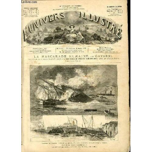 L'univers Illustre - Vingt Quatrieme Annee N° 1346 Incendie Du Vaisseau Cuirassé Le Richelieu, Dans L'arsenal De Castignau, À Toulon.