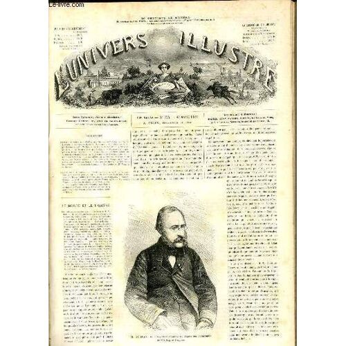 L'univers Illustre - Douxieme Annee N° 744 M. Autran, De L'académie Française; D'après Une Photographie De Mm. Legé Et Bergeron
