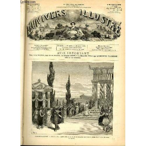 L'univers Illustre - Vingt Quatrieme Annee N° 1378 Comédie-Française
