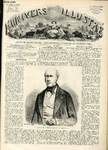 L'univers Illustre - Cinquieme Annee N° 237 M. Le Comte De Flahault