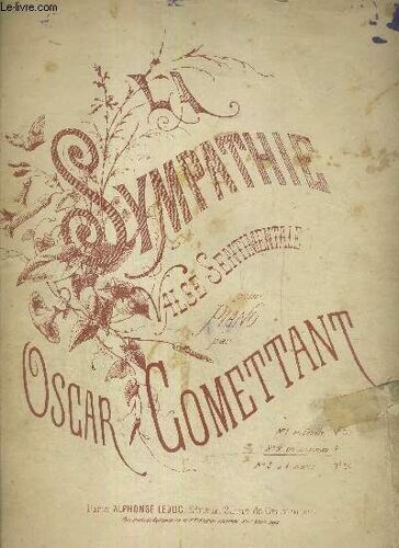 La Sympathie - Valse Sentimentale - A Mademoiselle Elvina Hanna N2