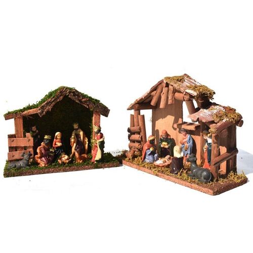 Figurine de noël Miniature scène de nativité, nouveau, décoration de bébé, jésus, statue de berceau, artisanat en résine, ornement, cadeau religieux
