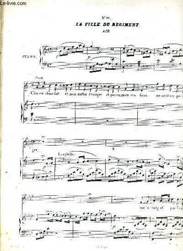 La Fille Du Regiment - Opera Comique En 2 Actes - Paroles De Mr Saint Georges Et Bayard