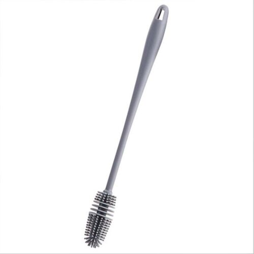 Brosse de nettoyage pratique en silicone, longue poignée, bouteille d'alimentation, lait, tasse, outil de nettoyage pour bouteille de vin, café, thé, tasses, 53CA