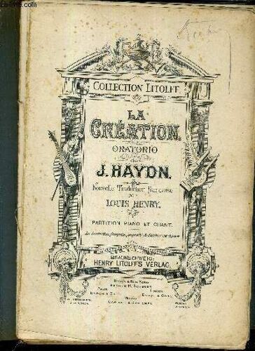 La Creation Oratorio De J.Haydn Partition Piano Et Chant