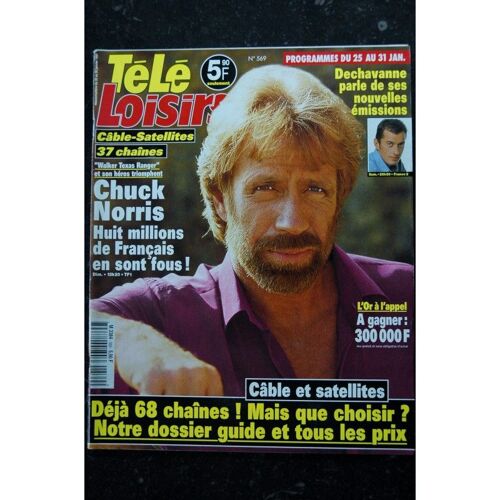 Tele Loisirs 569 Chuck Norris Cover + 2 P. - David Bowie - Patrick Sébastien - 1997 01