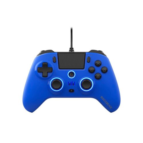Egogear - Manette Filaire Sc10 Bleue Avec Port Audio Pour Casque Pour Ps4 Et Pc