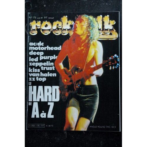 Rock & Folk 175 Ac/Dc Motorhead Deep Purple Led Zeppelin Trust Kiss Van Halen Zz Top