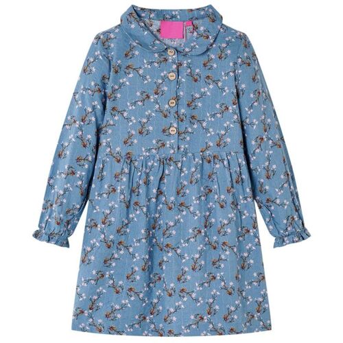 Robe Pour Enfants À Manches Longues Bleu Essence 92