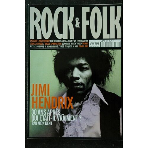 Rock & Folk 397 Jimi Hendrix Nick Hornby Louise Attaque Bruce Springsteen Prince
