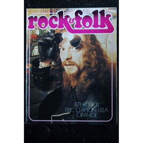 Rock & Folk 105 Octobre 1975 Cover Ian Anderson Jethro Tull Eric Clapton Orange