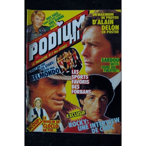 Podium Hit 135 Mai 1983 Incomplet Belmondo Alain Delon Sardou Les Forbans Rocky