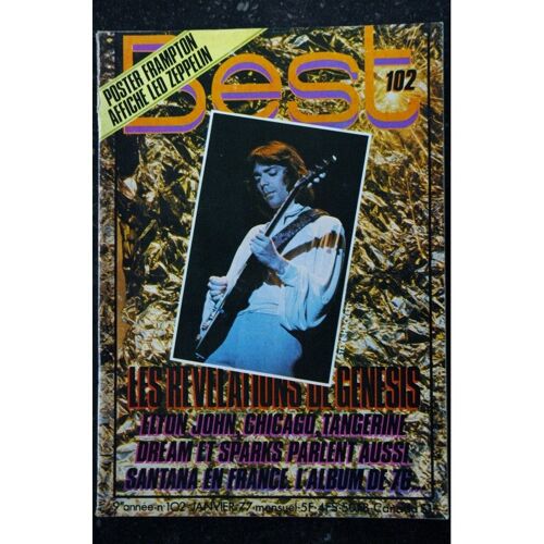 Best 102 Janvier 1977 Genesis Santana Elton John Tangerine + Posters Frampton Led Zeppelin