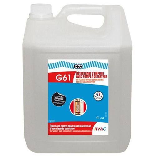 Détartrant canalisations G61 avec pompe bidon 5L - GEB - 870122