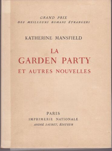 La Garden Party Et Autres Nouvelles.