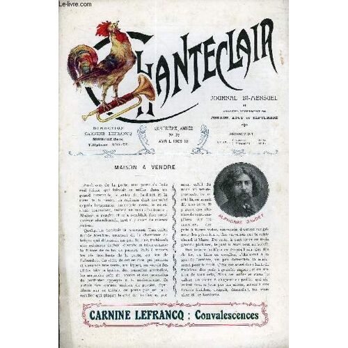 Chanteclair N° 37 - Maison A Vendre Par Alphonse Daudet, Le Professeur Berger
