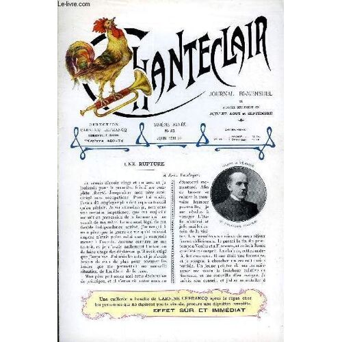 Chanteclair N° 83 - Une Rupture Par Henri De Regnier, Le Professeur Bar