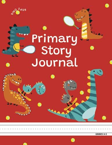 Dinosaur Primary Story Journal Grades K-2: School Exercise Book For Boys