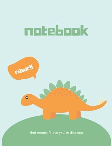 Dinosaur Nootbook And Coloring Book: Grades K-2 School Notebook | 90 Pages - Blue (Kids Notebooks)