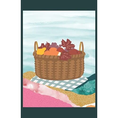 Picnic Basket Filled With Fruits: 5.5" X 8.5" Journal For Writing Down Habits Diary, Notebook, Ruled/Lined, 192 Pages