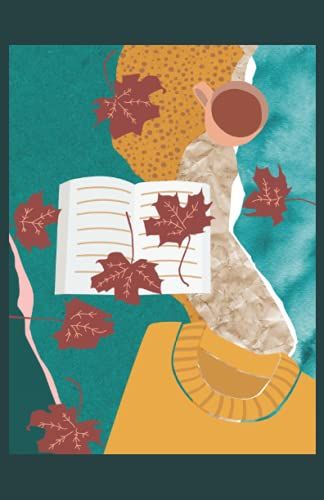 Fallen Leaves, Books And A Cup Of Hot Chocolate: 5.5" X 8.5" Journal For Writing Down Habits Diary, Notebook, Ruled/Lined, 192 Pages