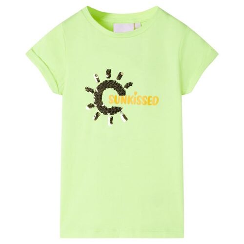 T-Shirt Pour Enfants Jaune Néon 116
